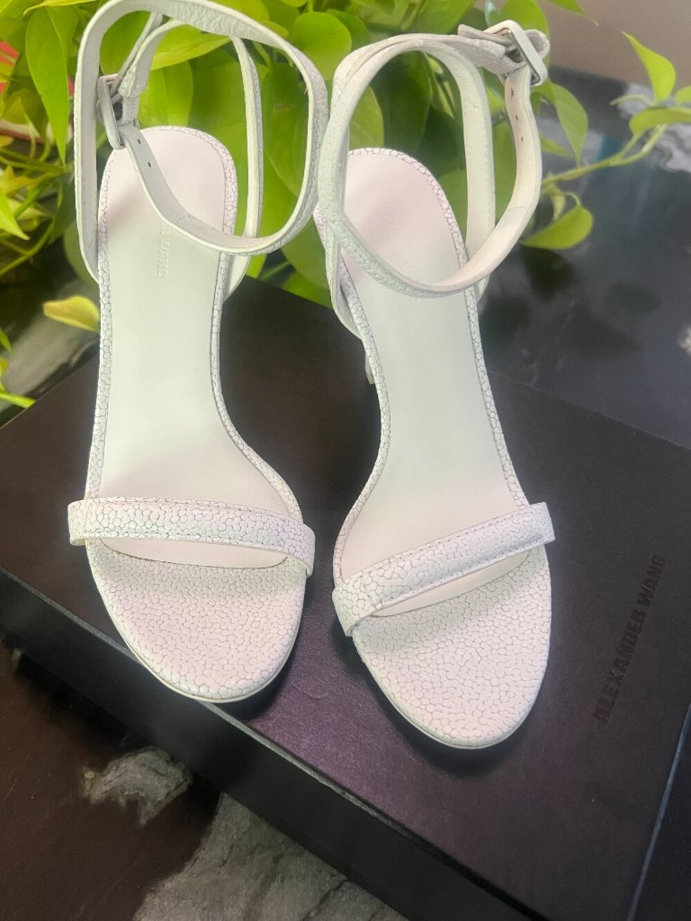 Alexander Wang Antonia White Leather Sandals - Picture 2 of 11